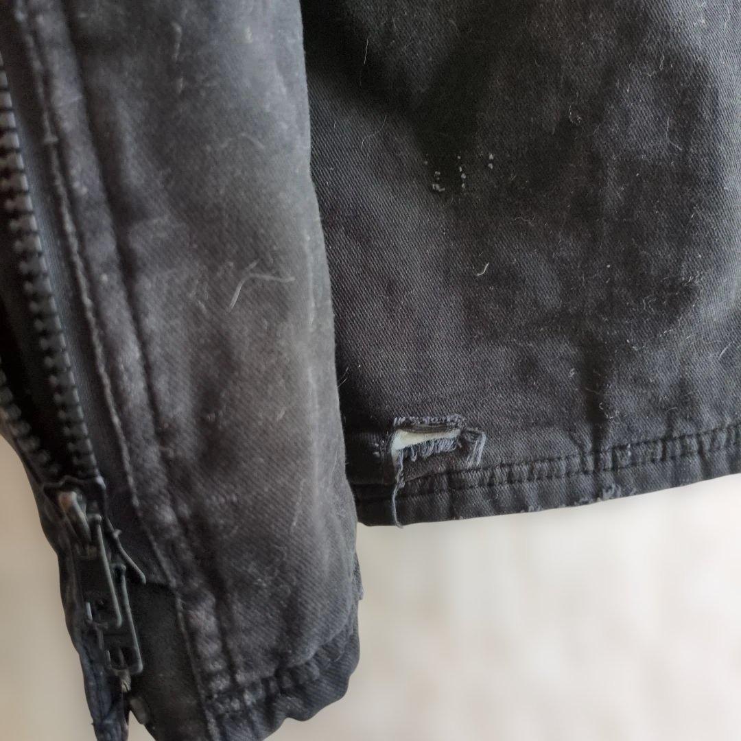 極寒対策に【RefrigiWear】中綿入り デニム オーバーオール 黒L　稀