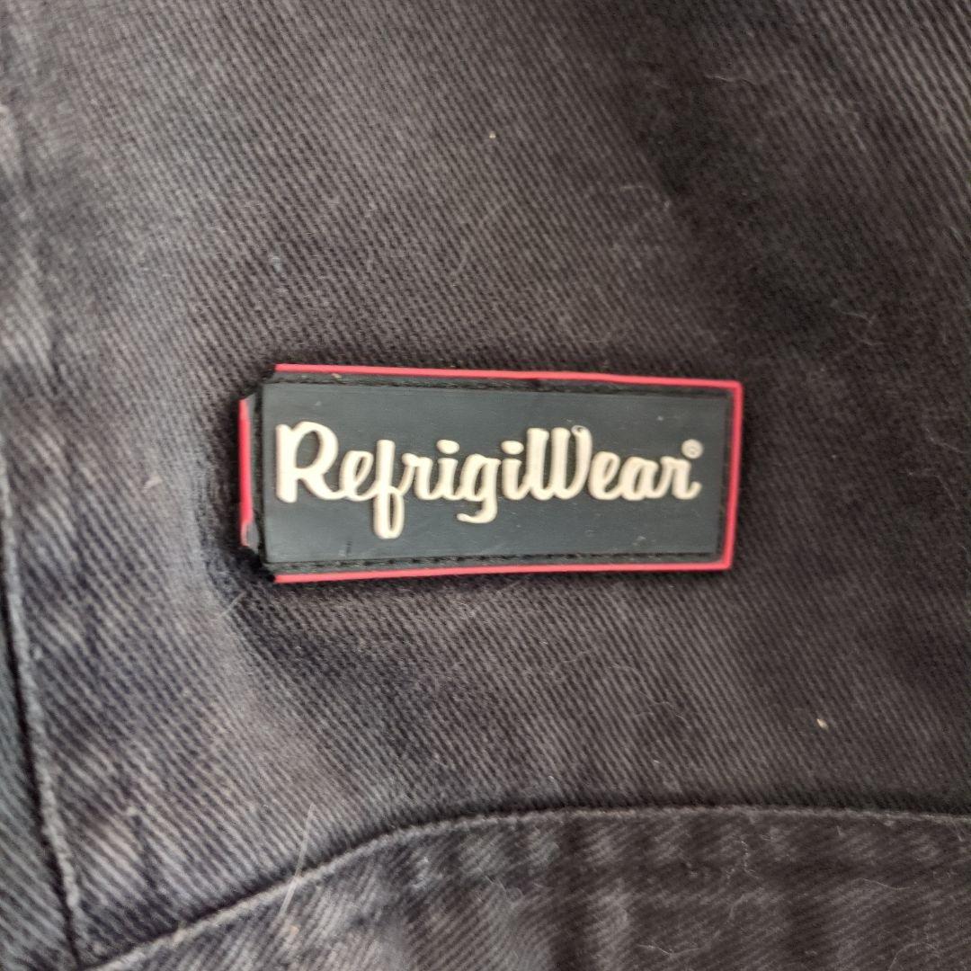 極寒対策に【RefrigiWear】中綿入り デニム オーバーオール 黒L　稀