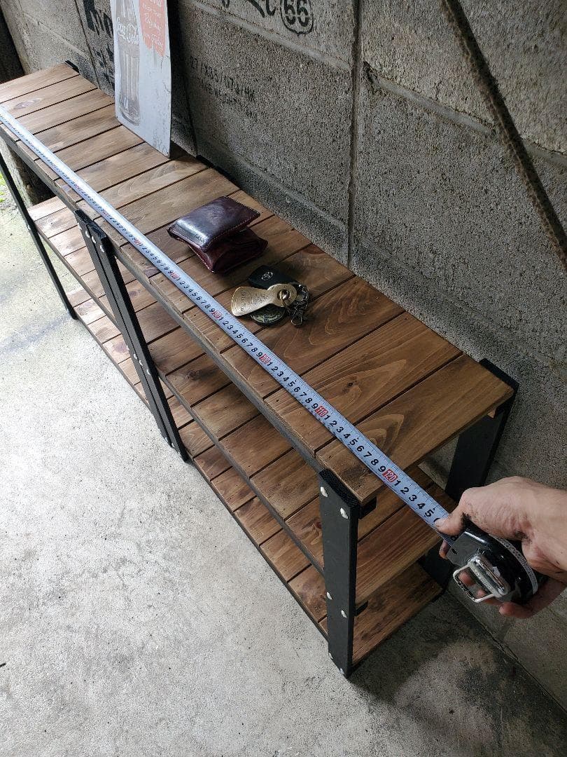 男前インテリア　棚　ハンドメイド インダストリアル　男前　シェルフ　棚　0525