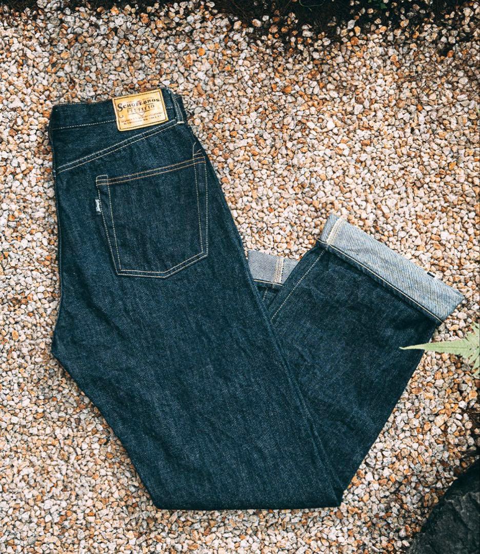 schott デニムパンツ　デニム　復刻　対戦モデル　ボタンフライ　ショット