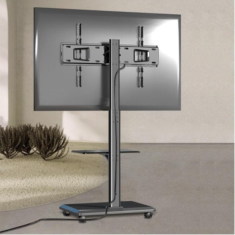 テレビスタンド テレビ台 キャスター付き 黑 耐荷重40kg 高さ調節