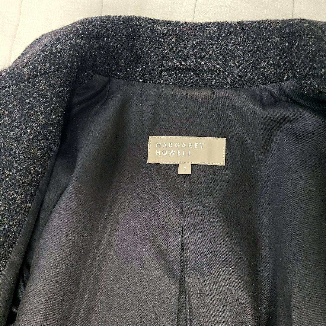 マーガレットハウエル ヘリンボーン ウールトレンチコート ミドル丈 ベルト付