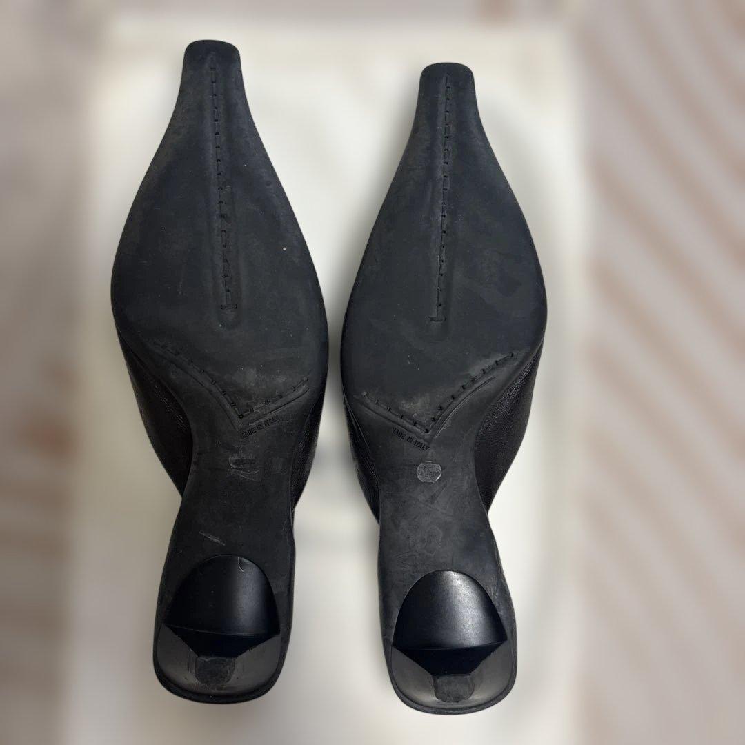 PRADA ブラックレザー ミュール 5cm