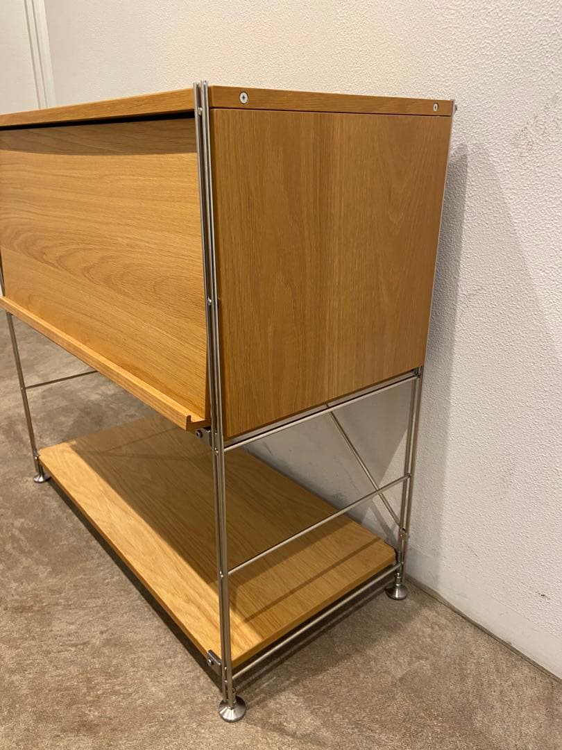 ⭐️美品⭐️フラップ扉⭐️廃盤希少⭐️無印⭐️ステンレスユニットシェルフ⭐️ワイド 小