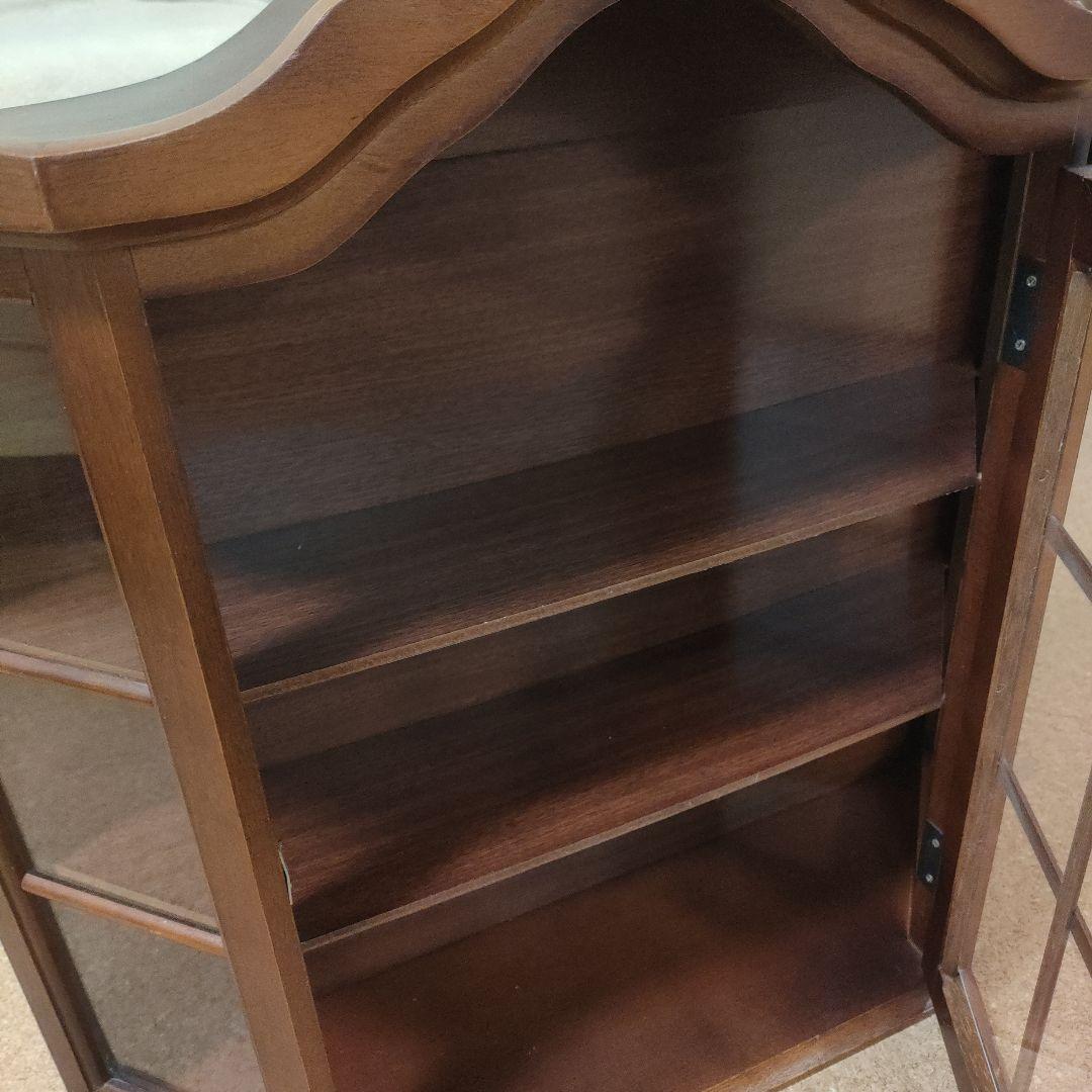 【直接お渡し可】木製 キャビネット アンティーク 飾り棚 壁掛け