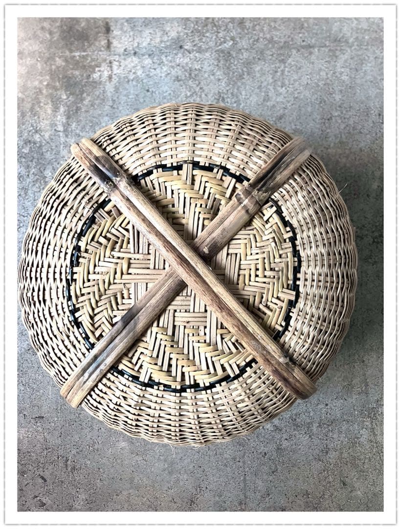鳥越竹細工 竹籠 鈴竹 岩手 天然木 手作り 古民具 昭和レトロ インテリア