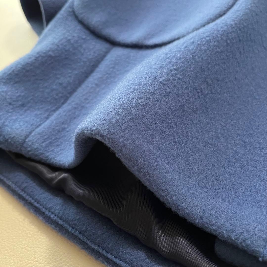 b1724＊ マリンフランセーズ ノーカラー ウールブレンド コート