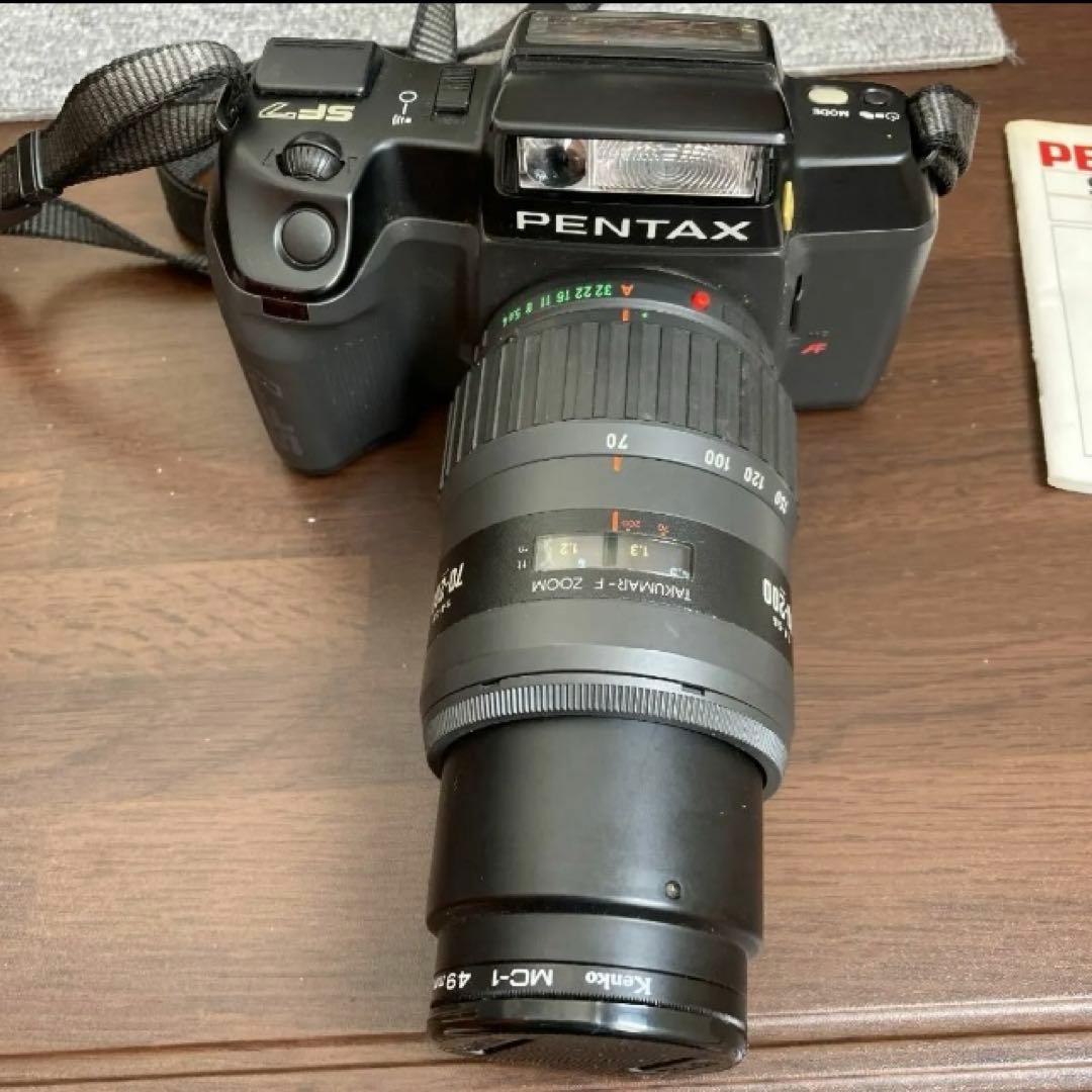 PENTAX SF7一眼レフカメラ　望遠レンズ付き　レトロ動作確認OK