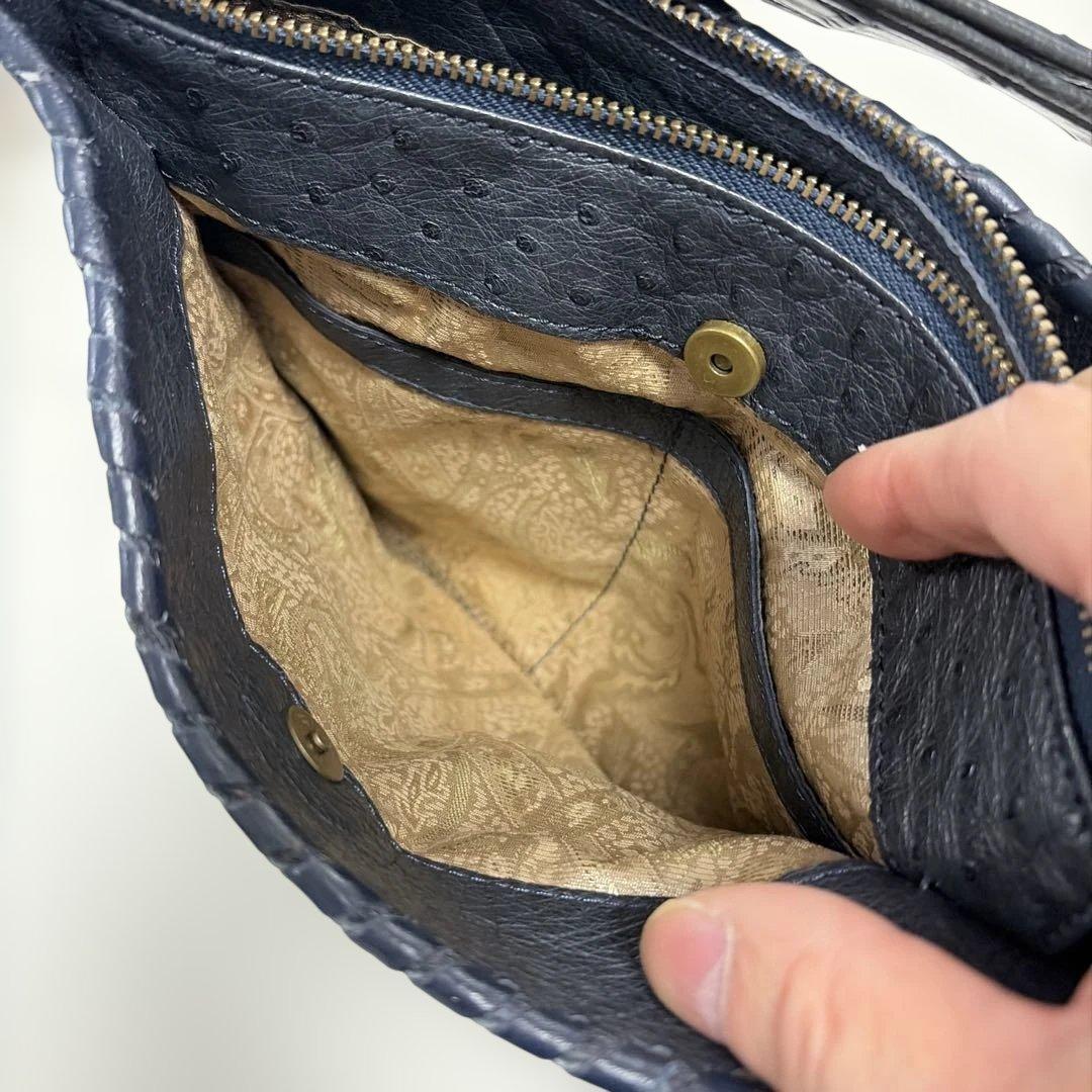 まさちゃん専用〜！IBIZA　濃紺　ワニ革　ショルダーバッグ　美品！