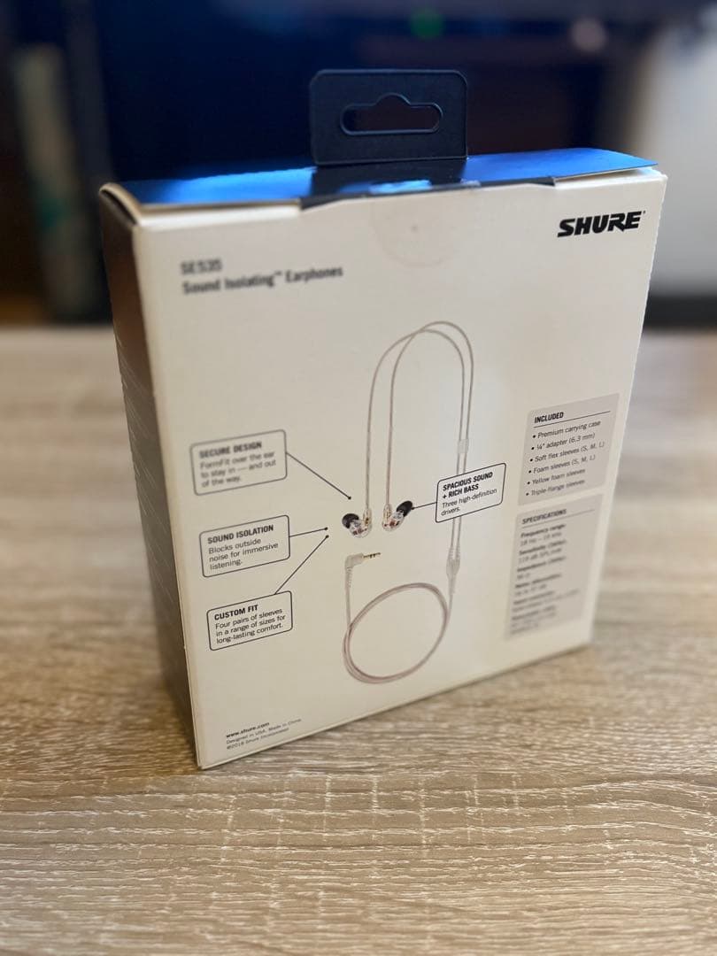 SHURE SE535 有線イヤホン クリア SE535-CL-A 2022