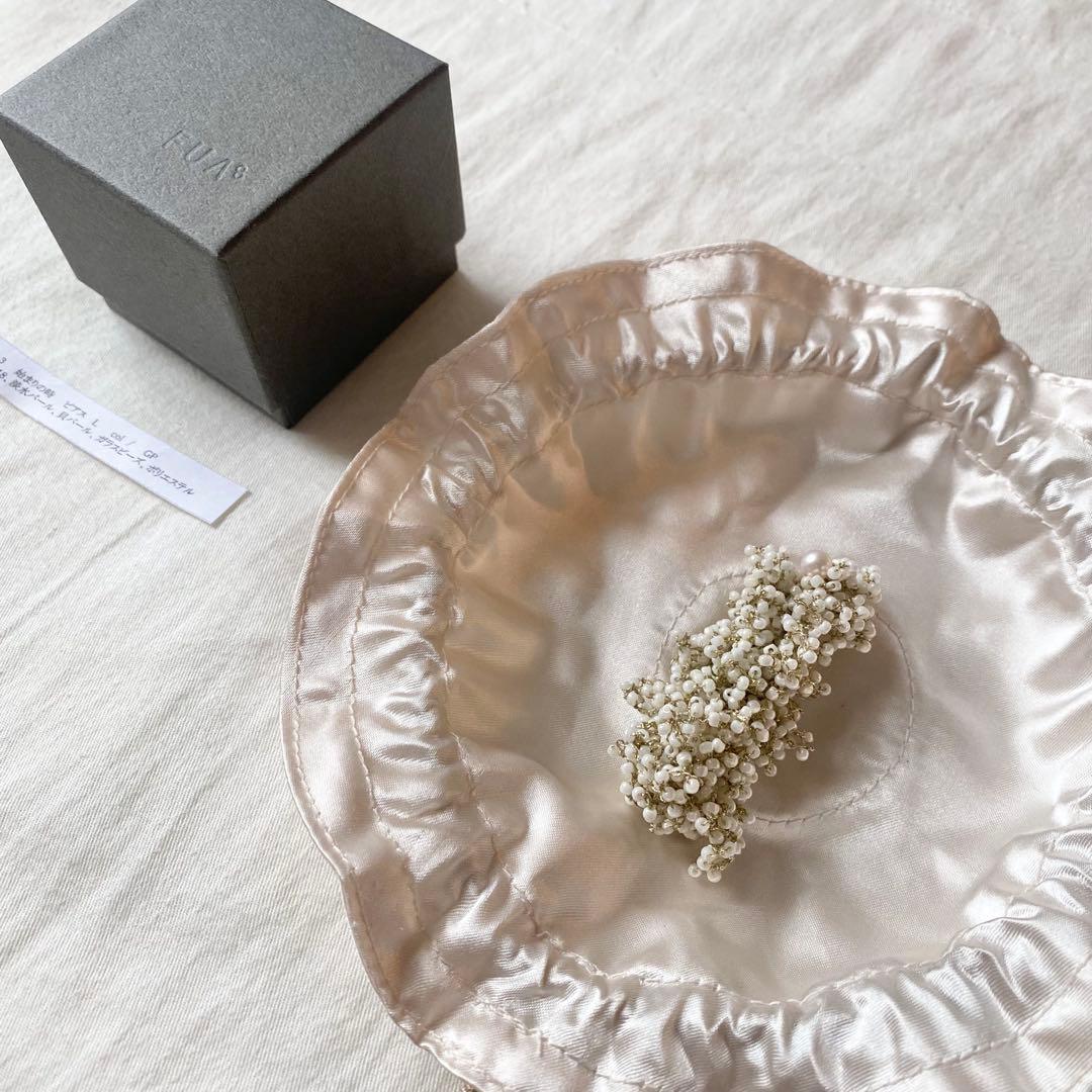 fua accessory 始まりの時 アイボリー L 片耳用 箱・巾着つき