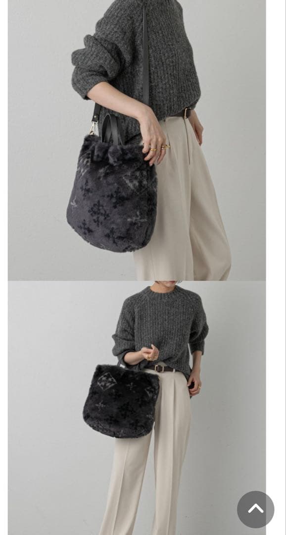 russet ラシット モノグラム　ファー　ショルダー　バッグ