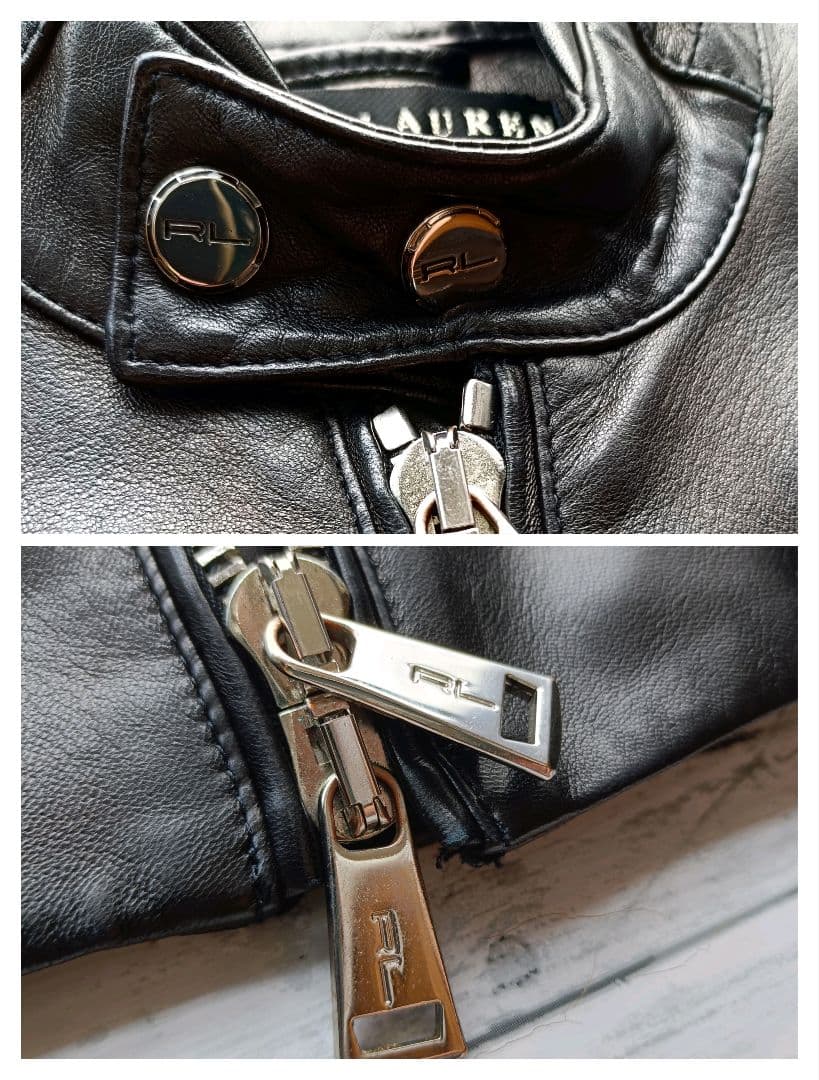 ラルフローレン レザージャケット 羊革 0サイズ レディース ライダース