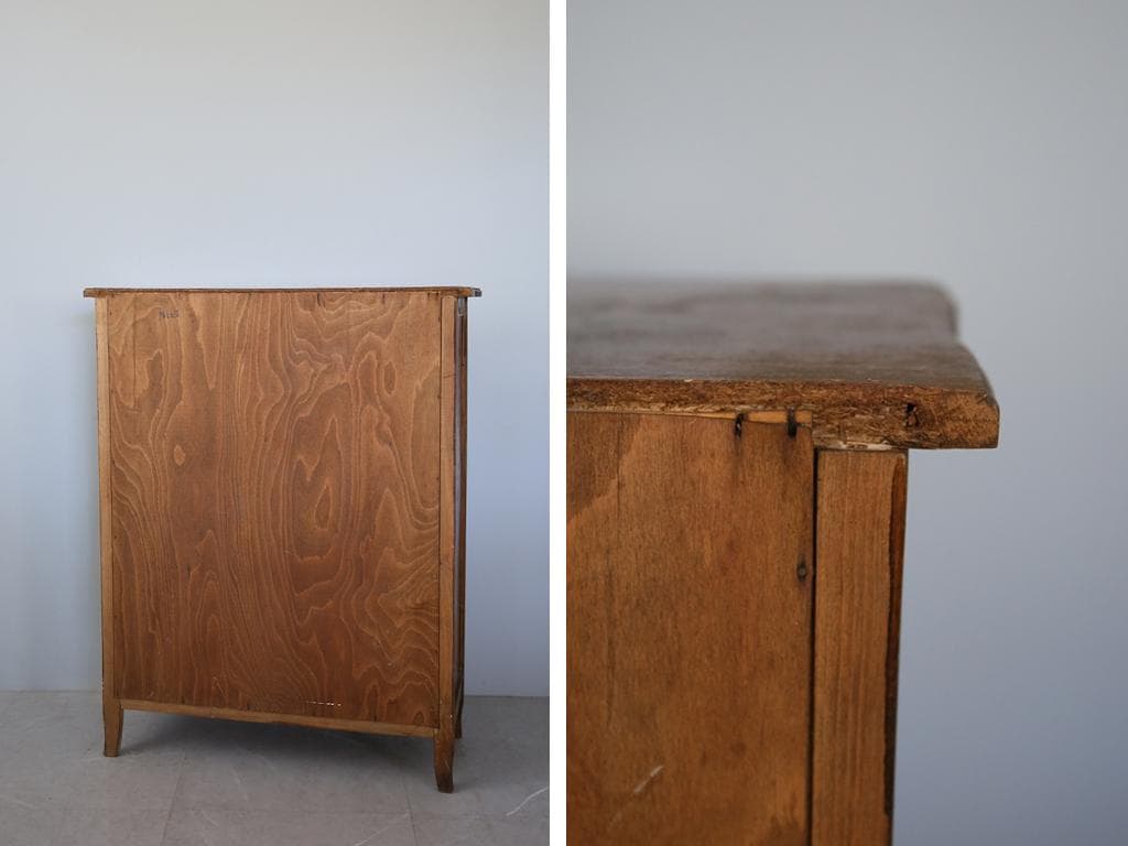 フランスアンティーク猫脚ブックシェルフ/木製本棚/飾り棚/食器棚(90-157)