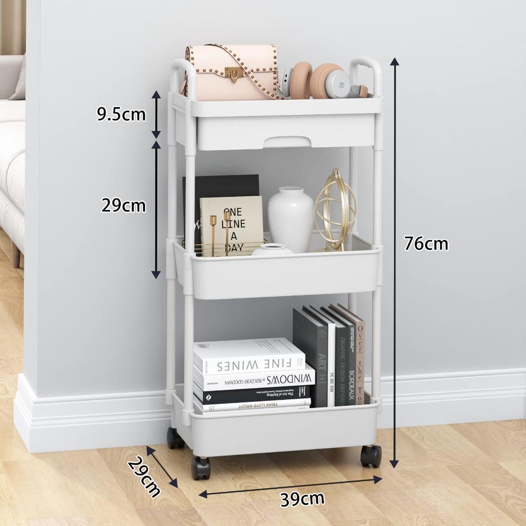キャスター 引き出し 360度回転 収納ラック 棚