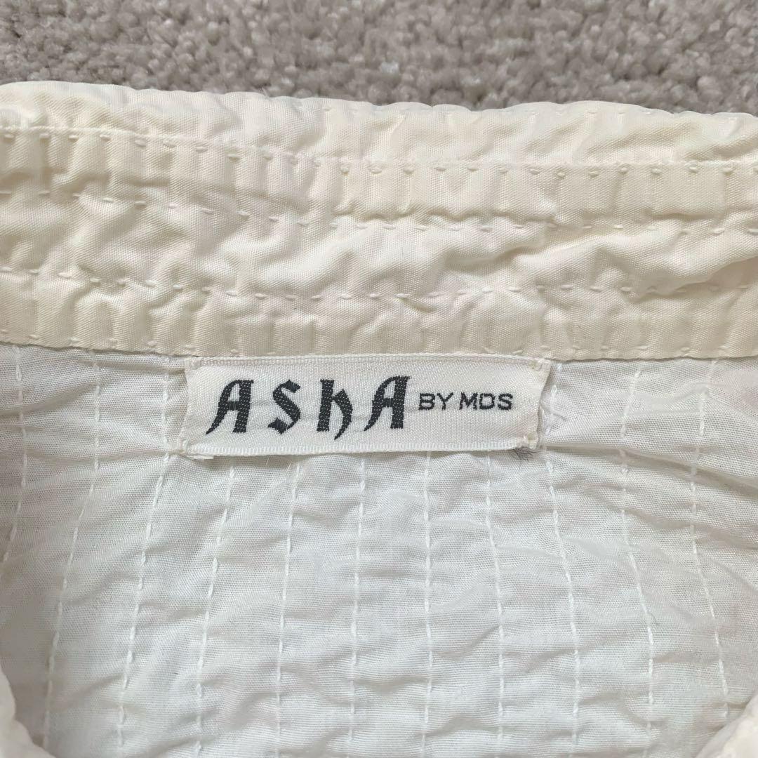 ni 　ASHA by MDSイッセイミヤケ　インド綿　シャツ　シワ加工