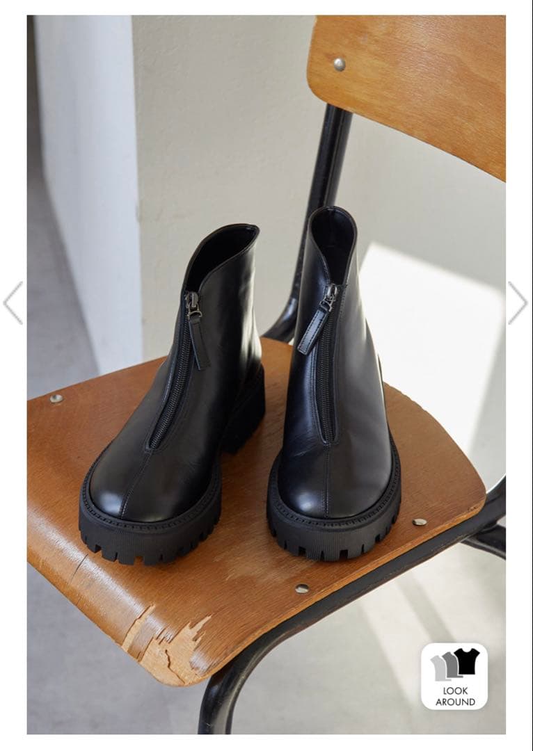 新品　THE PAUSE ZIPショートブーツ 36サイズ　厚底ブーツ　黒