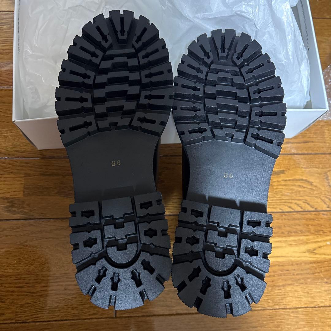 新品　THE PAUSE ZIPショートブーツ 36サイズ　厚底ブーツ　黒