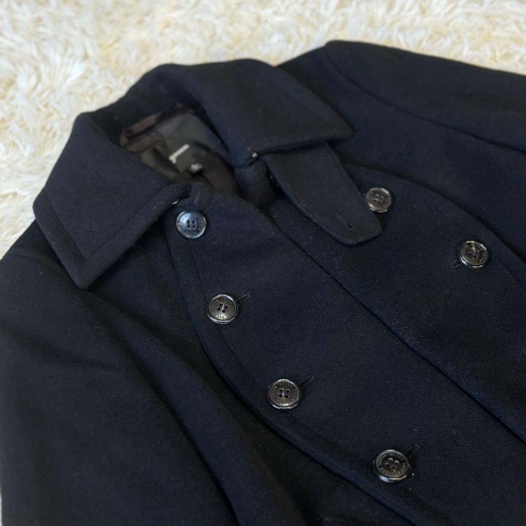 green 現HYKE ラムウール　ピーコート　ブラック　サイズ2