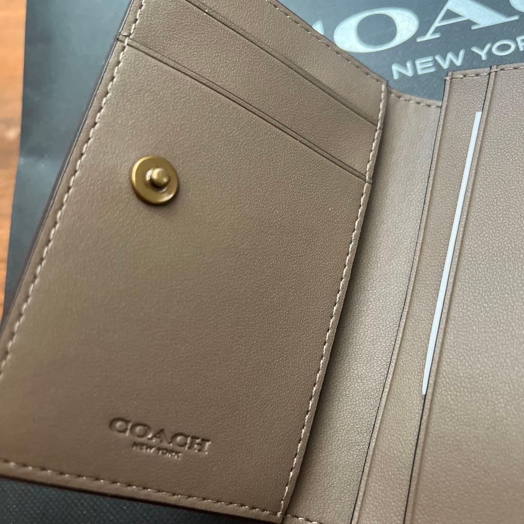 coach ブラウンレザー 名刺入れ　cs003