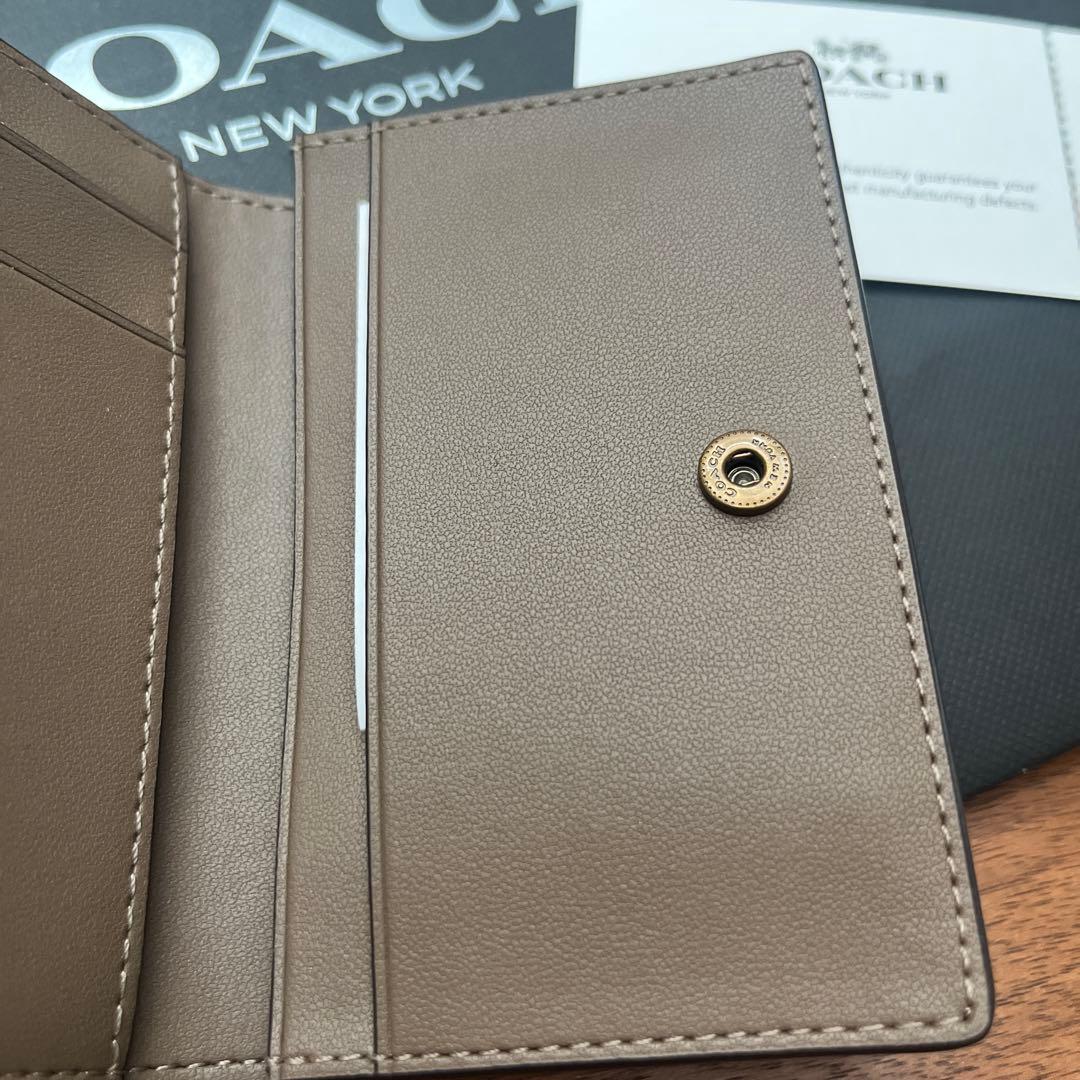 coach ブラウンレザー 名刺入れ　cs003