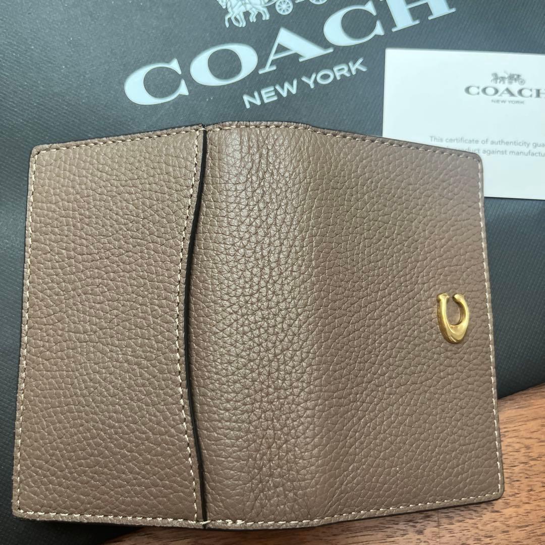 coach ブラウンレザー 名刺入れ　cs003