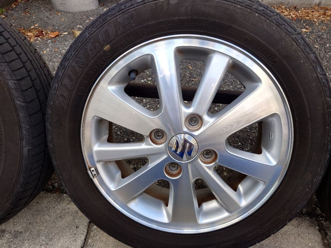 引き取り限定　スズキ　エブリィワゴン　純正　タイヤ　アルミホイール4本セット