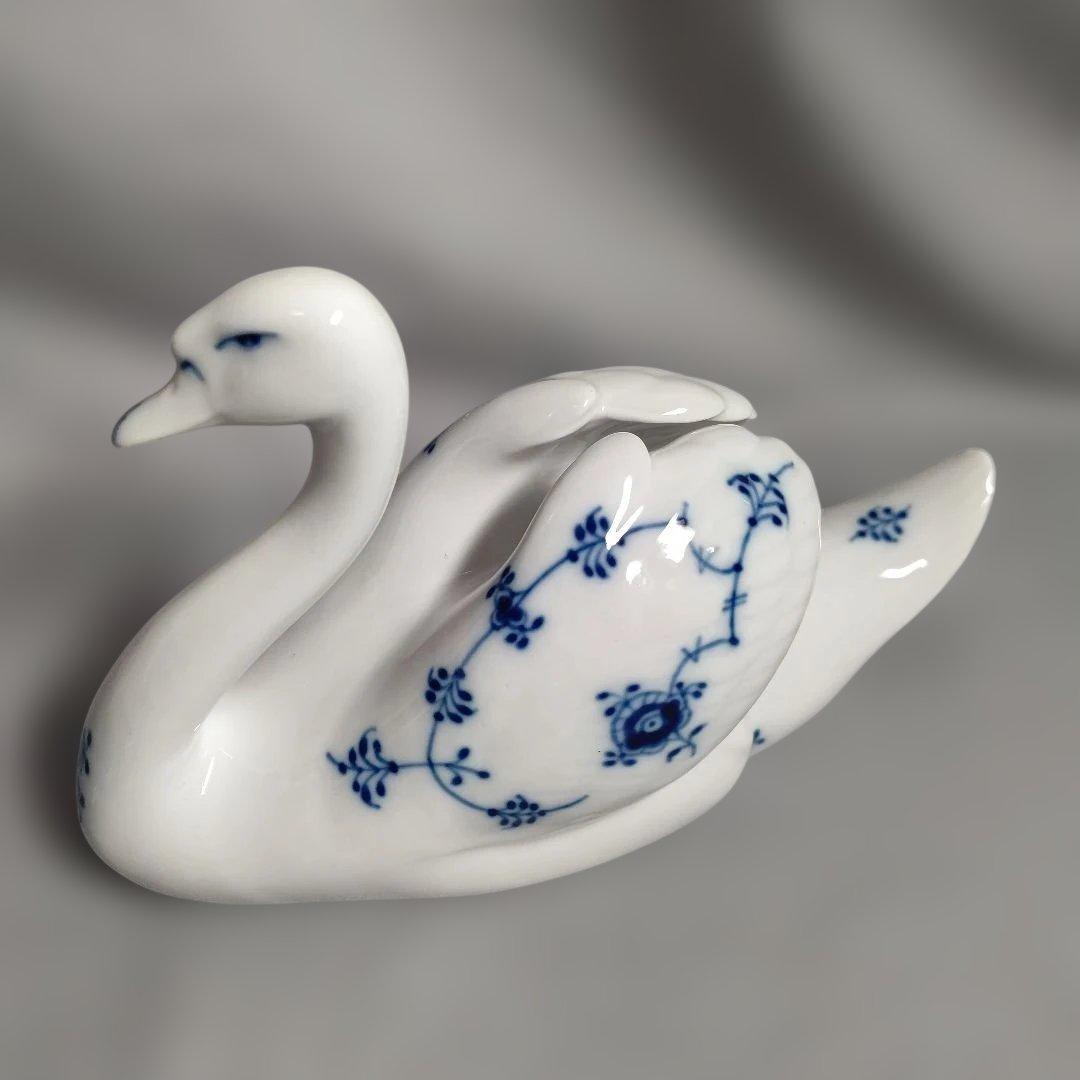 ロイヤルコペンハーゲン ブルーフルーテッド スワンのフィギュリン