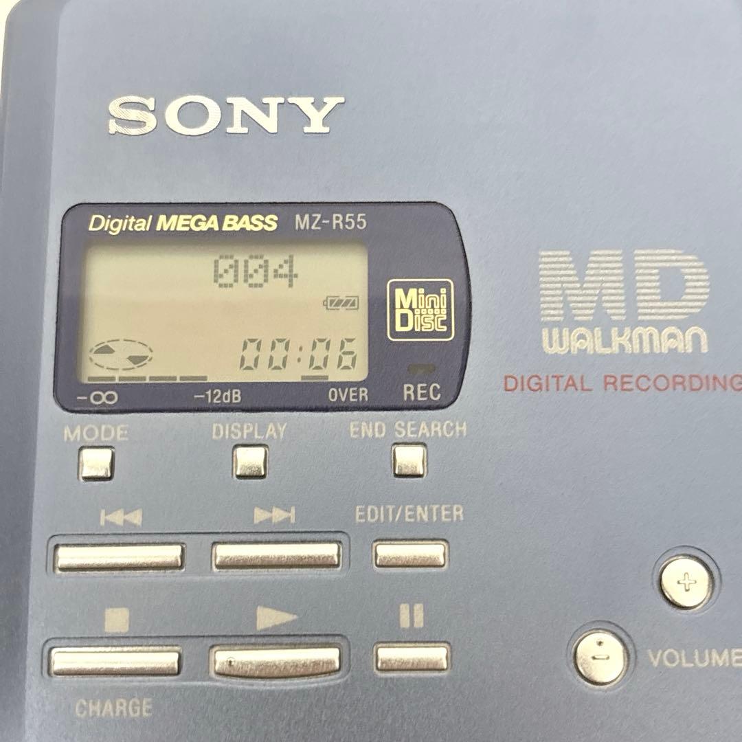 【極希少】SONY MZ-R55 ポータブルMDレコーダー MD WALKMAN