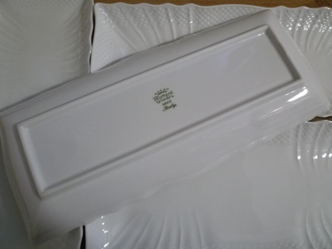 リチャードジノリ ベッキオホワイト 長方形皿、大4枚セット