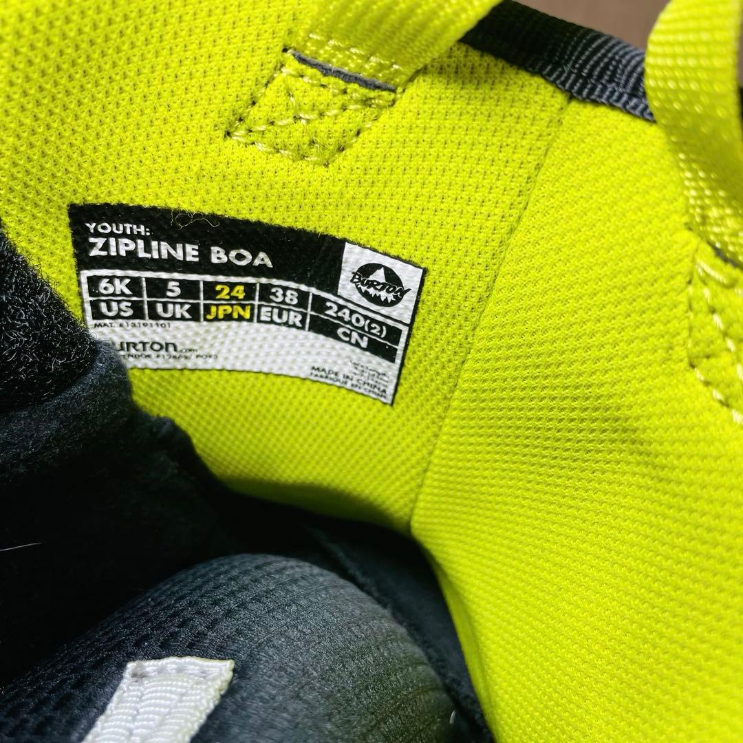 【極美品】BURTON スノーボードブーツ　キッズ　24センチ　Zipline