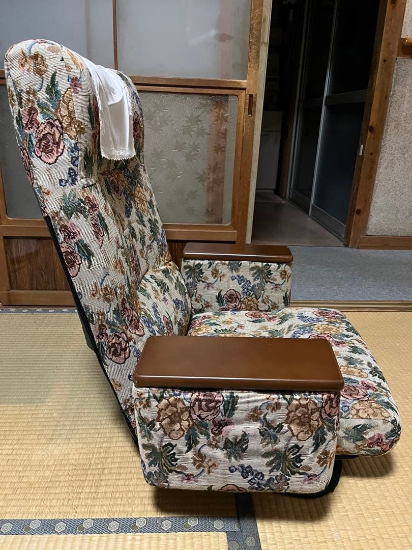 花柄リクライニング座椅子