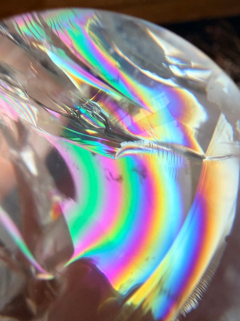 ★招財開運★ 希少美 縁起物＊【虹満載☆転運全体運up 】アイリスクォーツ丸玉