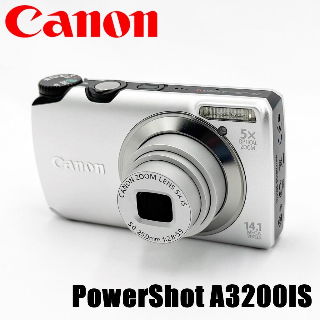 【美品】キヤノン PowerShot A3200IS シルバー コンデジ カメラ