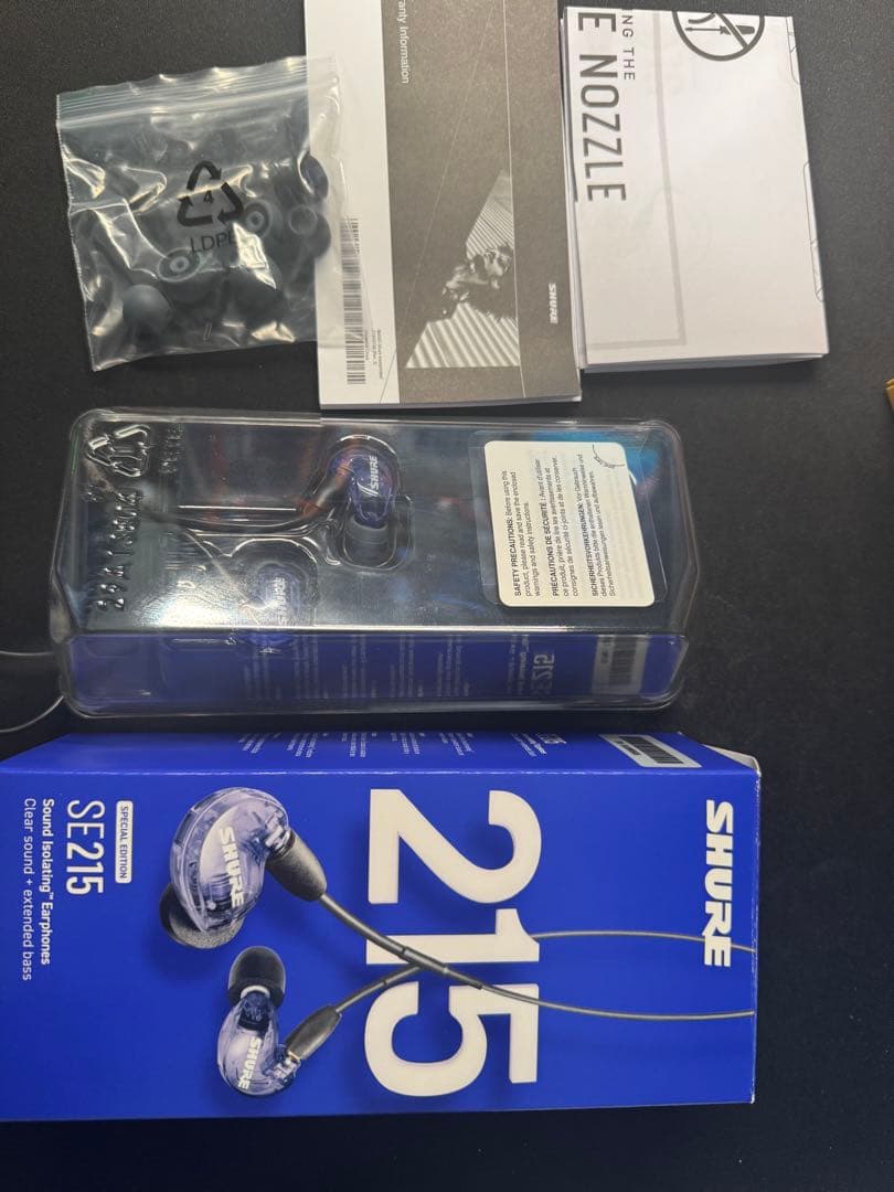 SHURE215 イヤホン ブルー