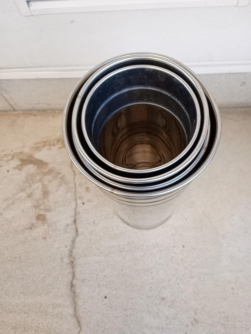 ☆ステンレス花桶 ロングサイズ４個セット No3