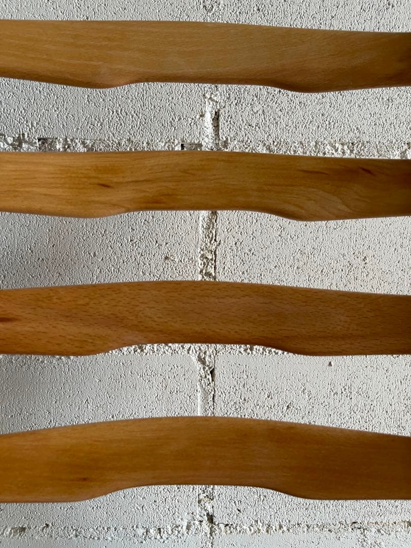 天然木無垢材　ラダーバックチェア　ダイニングチェア　本革シボレザー張り