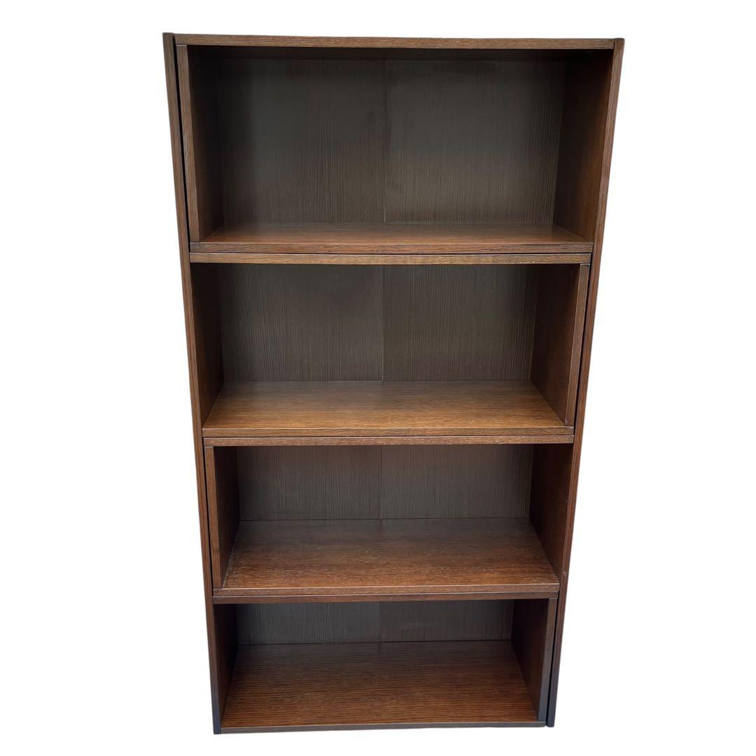 鉄人28G カンディハウス購入 ブラウン木製オープンシェルフ 4段