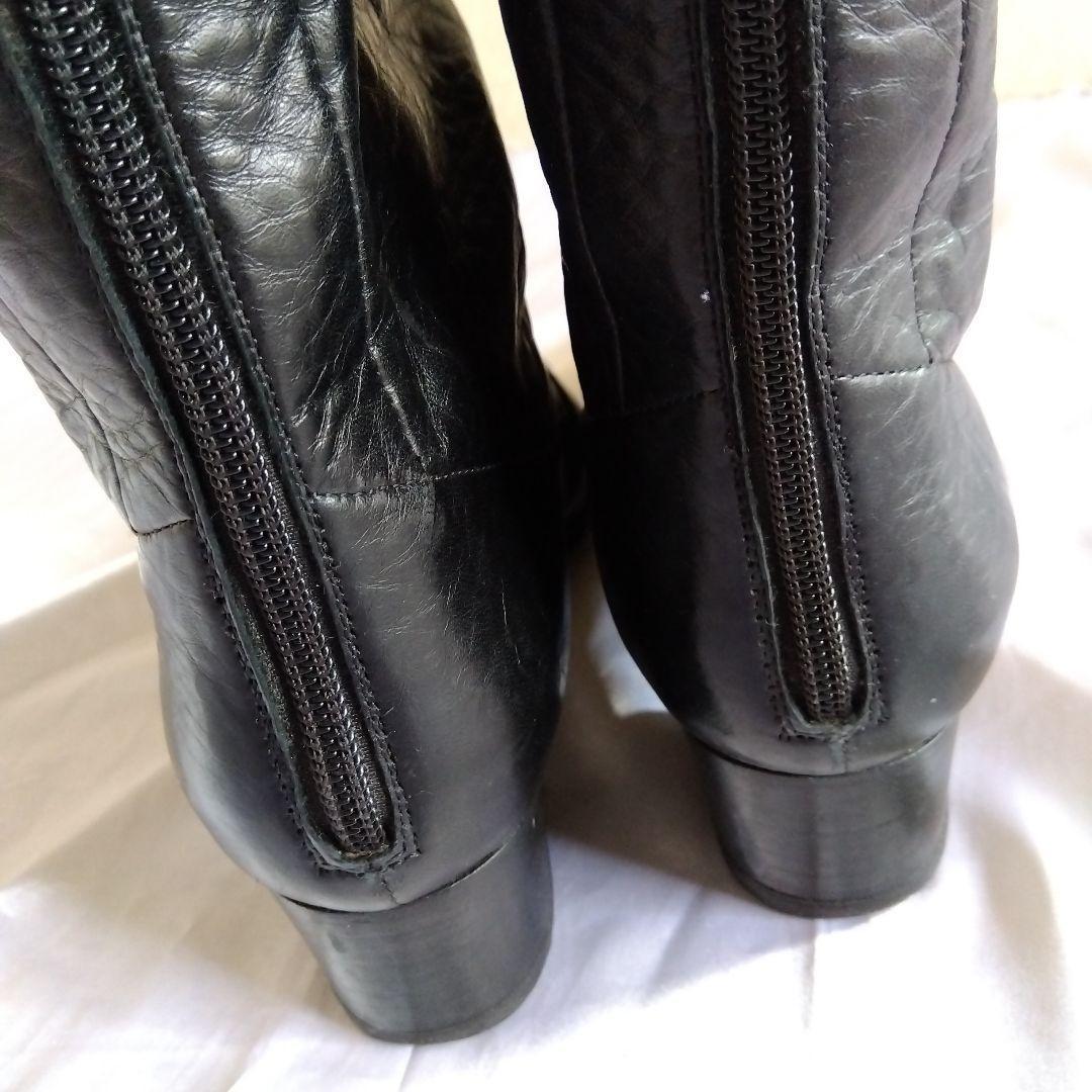 CHANEL 乗馬ブーツ 黒 39C 軽量 本革　箱　保存袋　大丸