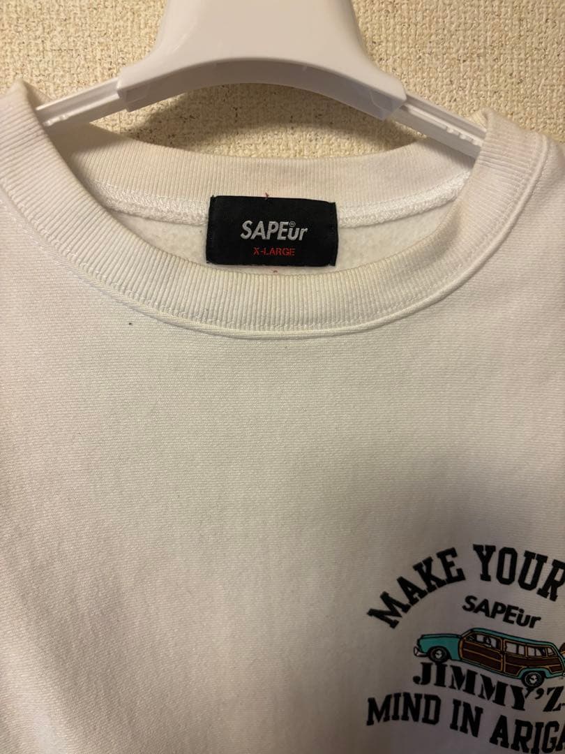 SAPEUR ホワイト スウェット