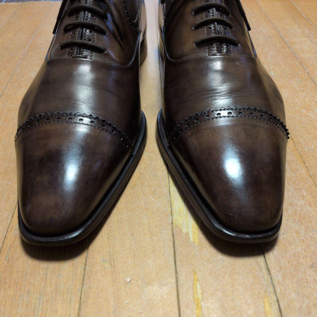 フランチェスコベニーニ　ストレートチップ　ダークブラウン