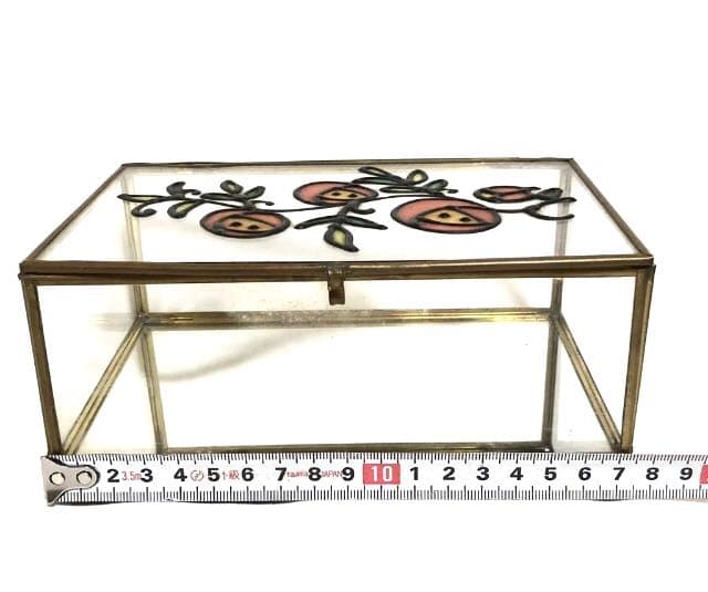 ■アンティーク■アクセサリーケース・ジュエリーケース・小物入れ■レトロ・ガラス製