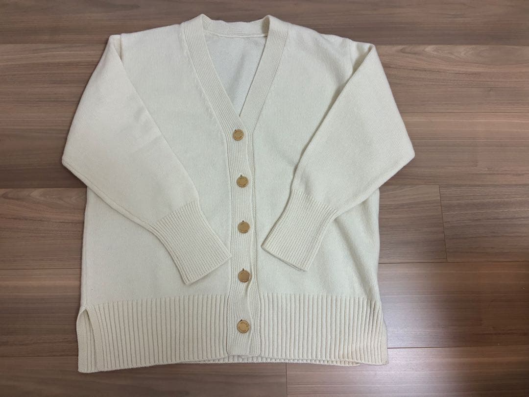 りんりん　NOLLEY’S ウールカシミヤ金ボタンVネックカーディガン