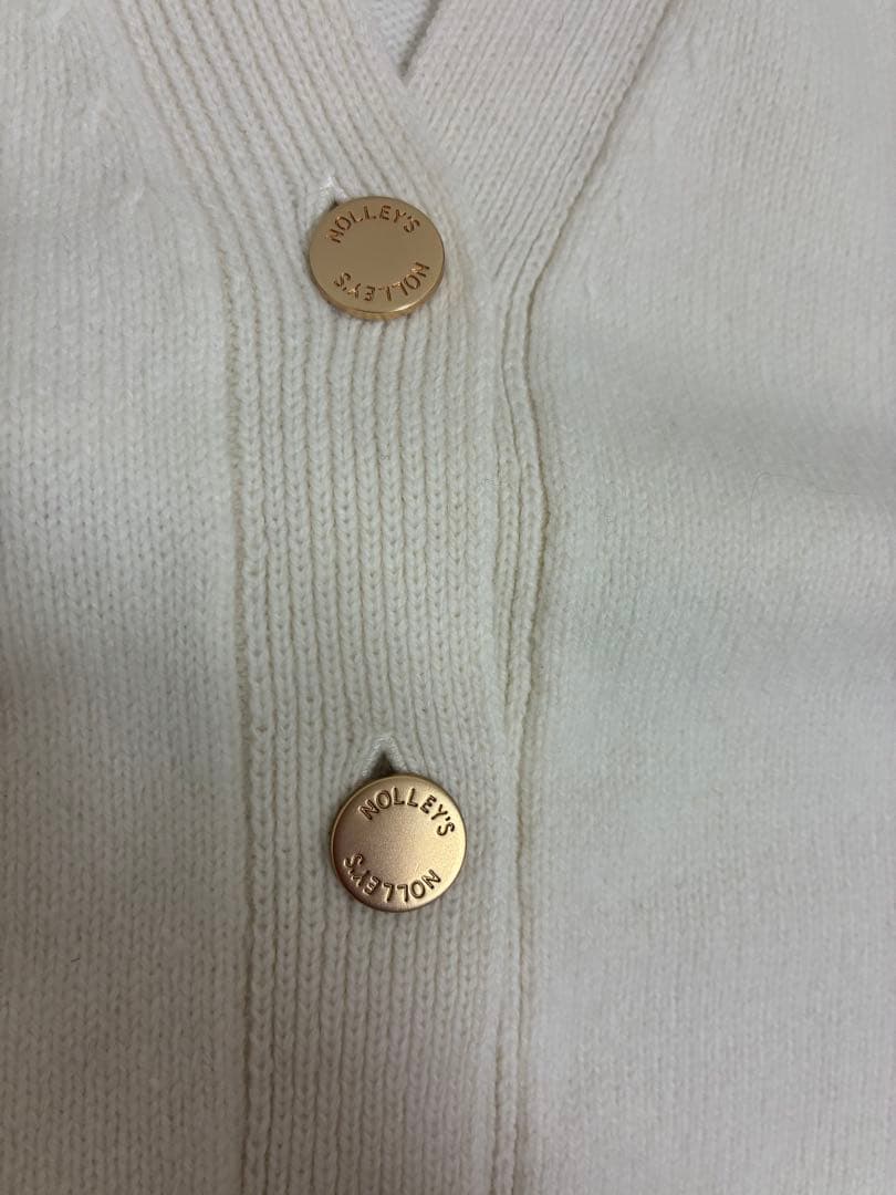 りんりん　NOLLEY’S ウールカシミヤ金ボタンVネックカーディガン