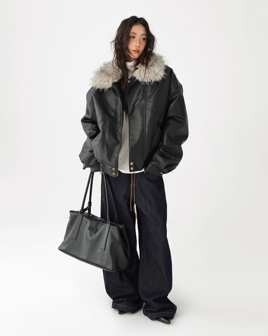 【日本未上陸】ACESTUDIOS 25AW ファーレザーブルゾンジャケット