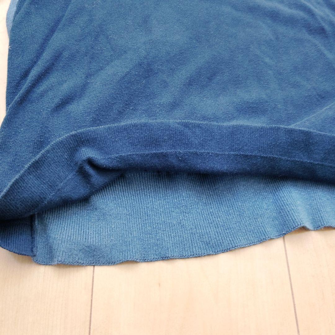 け*ん様 メゾンマルジェラ 14 ニット L 青 コットン 16SS 切替え 4