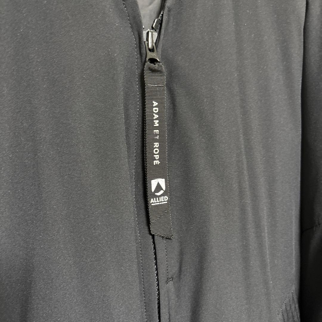 ADAM ET ROPE ブラック ノーカラー ダウンジャケット L