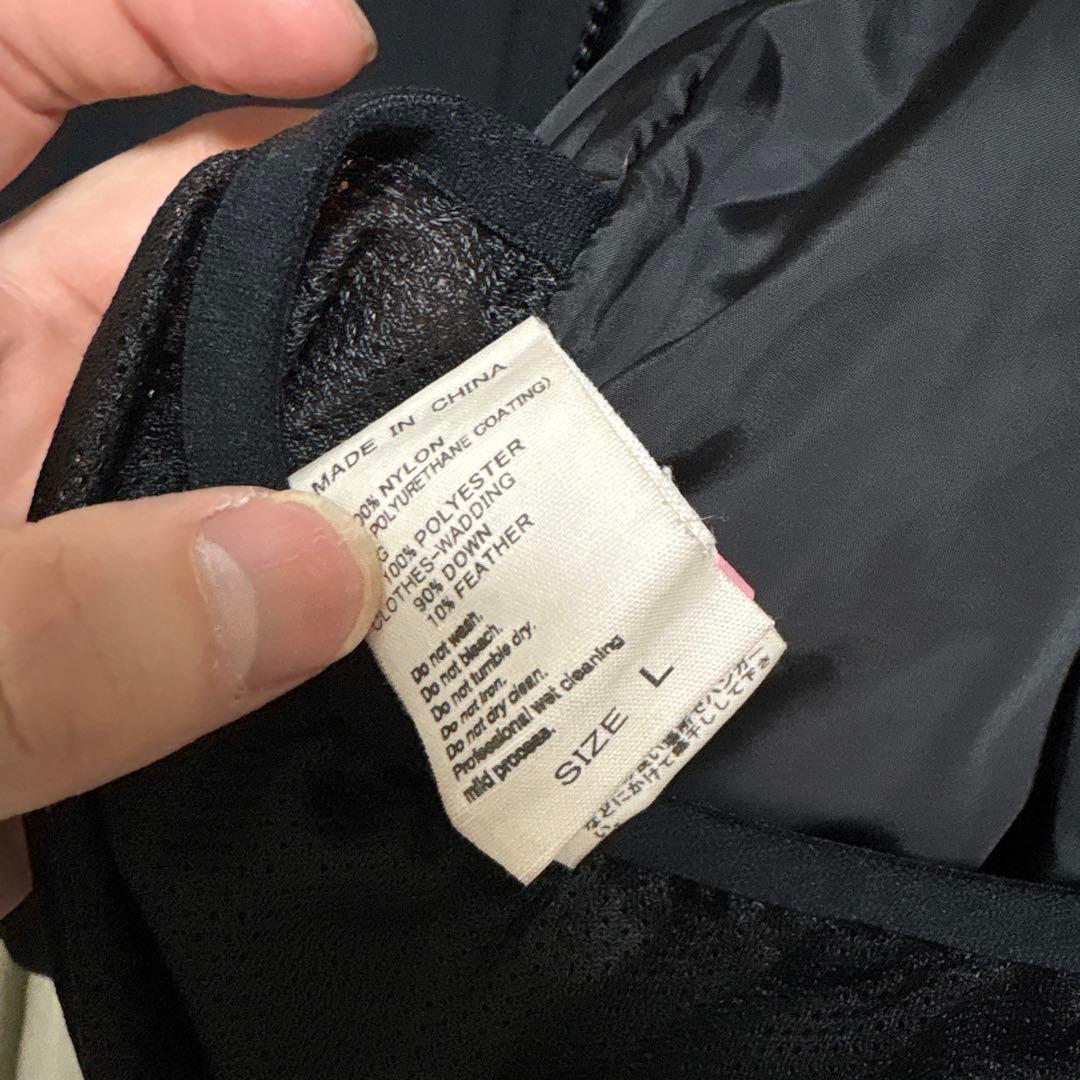ADAM ET ROPE ブラック ノーカラー ダウンジャケット L