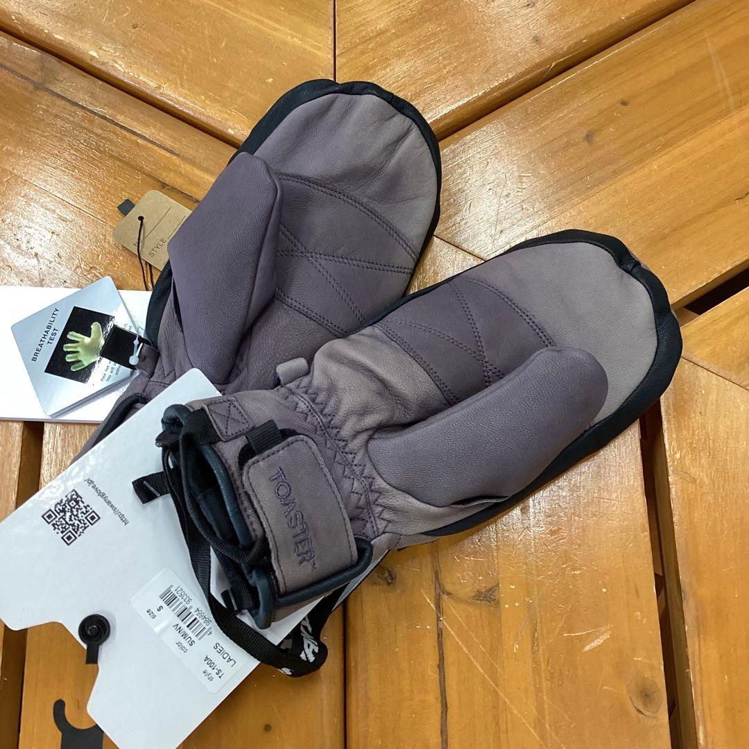 【日焼けあり】　グローブ　レザー　SWANY　レディース　スノーボード　S