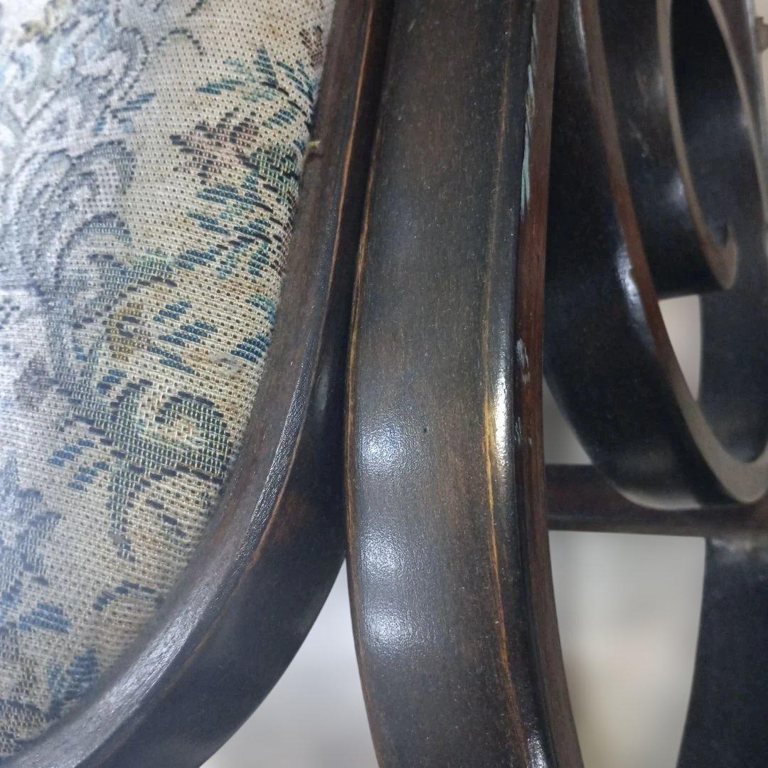 ４９５８）ゴブラン織り木製フレームのロッキングチェア